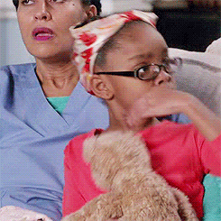 Gif from Blackish of young girl looking shocked