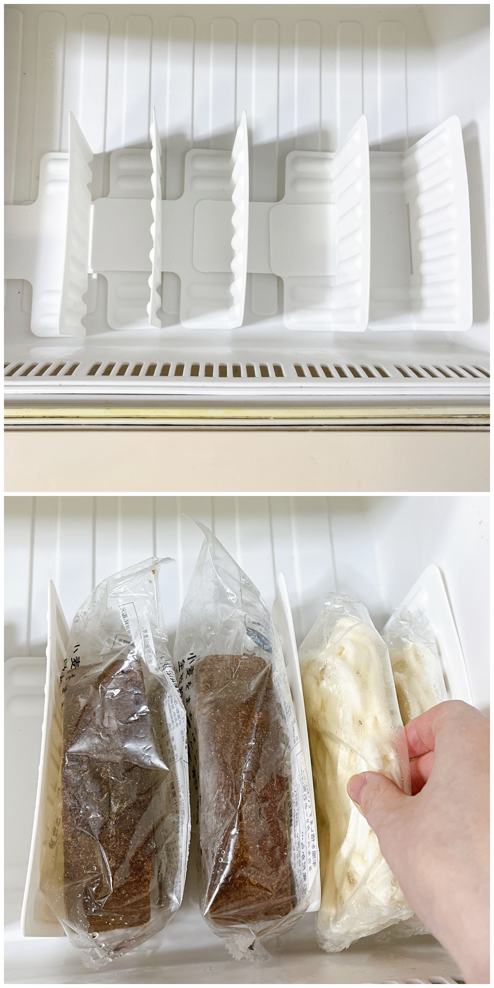 HANDS（ハンズ）で見つけたキッチン便利グッズ「スライドできる！ 冷凍庫スタンド STK−02 ホワイト」