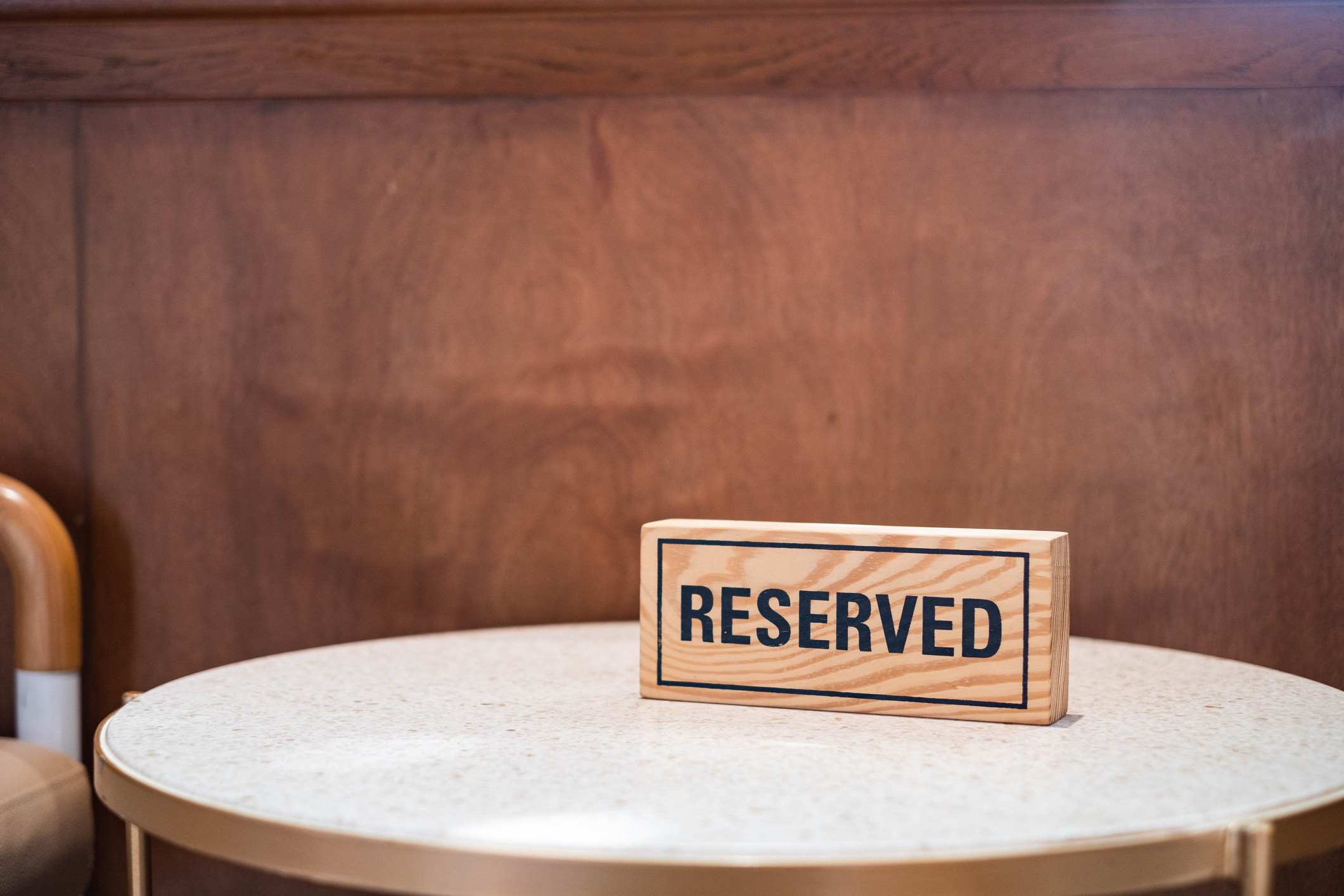 reserved table
