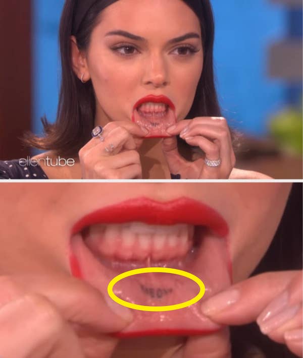 Closeup of Kendall&#x27;s tattoo