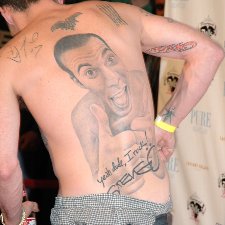 Closeup of Steve-O's tattoo