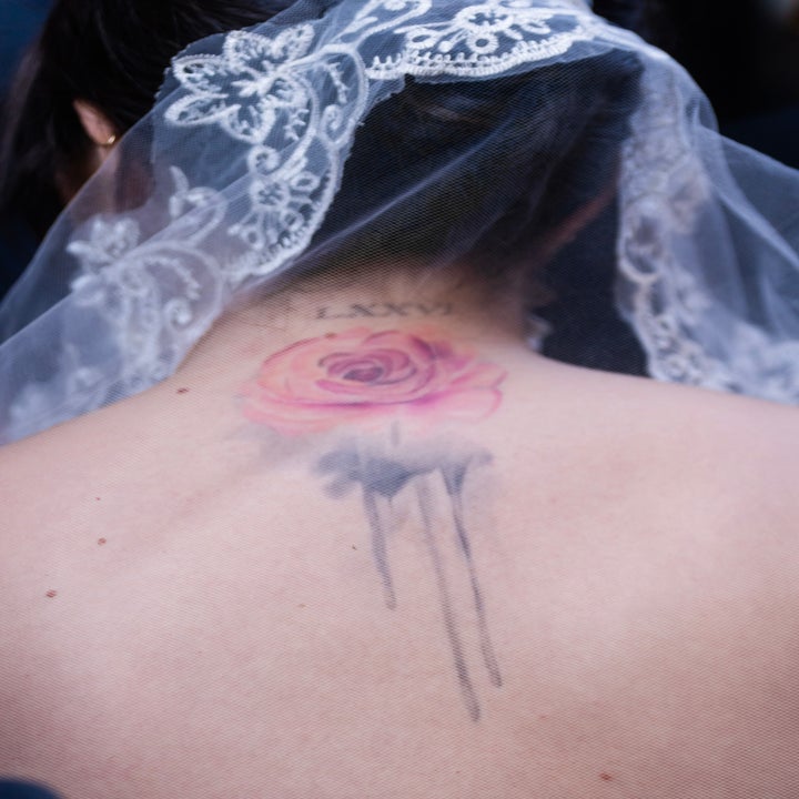 Closeup of Selena's tattoo