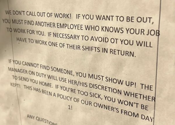 "If you cannot find someone, you must show up!"