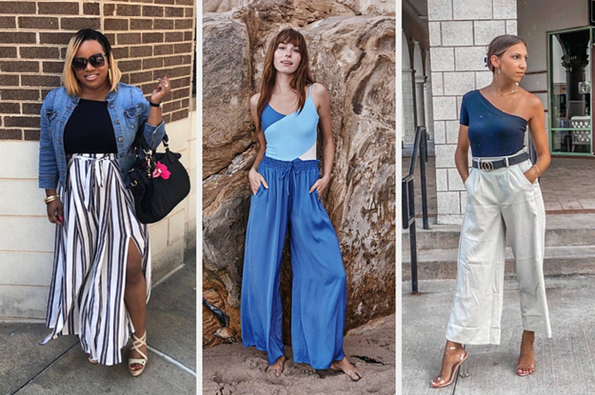 20 Ways to Wear Palazzo Pants with Sneakers  How to wear culottes, Pants  outfit casual, Black palazzo pants outfit