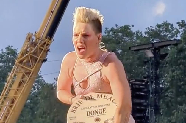 After The Whole Mother's Ashes Thing Someone Gave Pink A Big Ole Wheel Of Brie Cheese