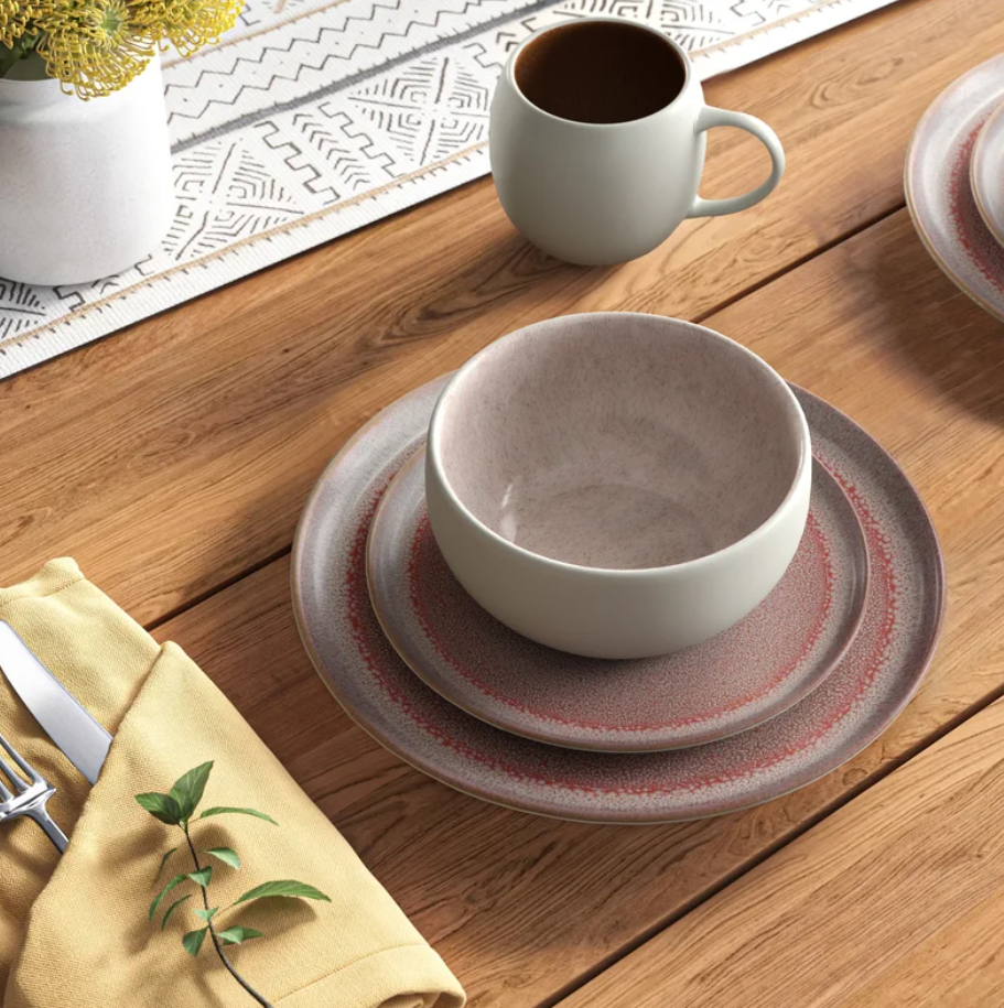set of dinnerware on a table