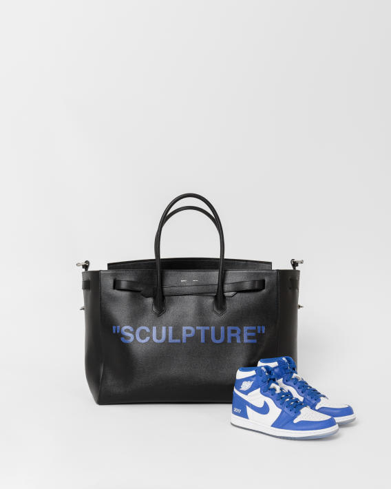 off white bag and shoes