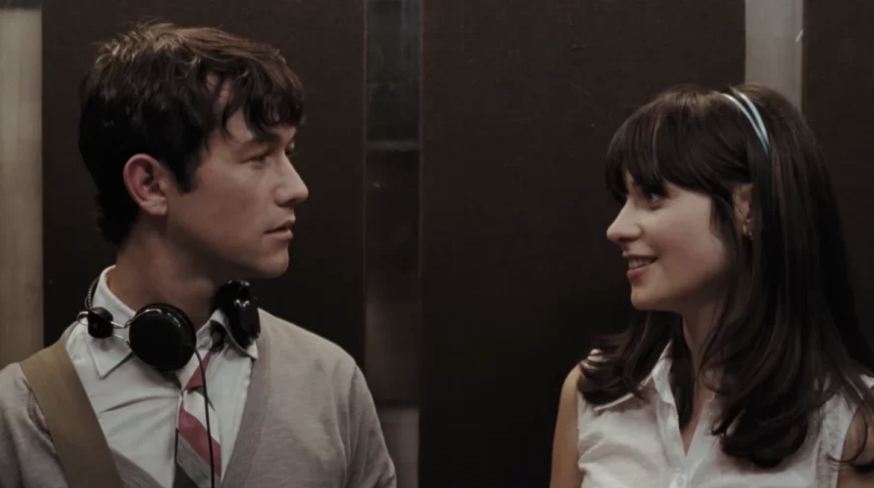 Joseph-Gordon Levitt and Zooey Deschanel in "500 Days of Summer."
