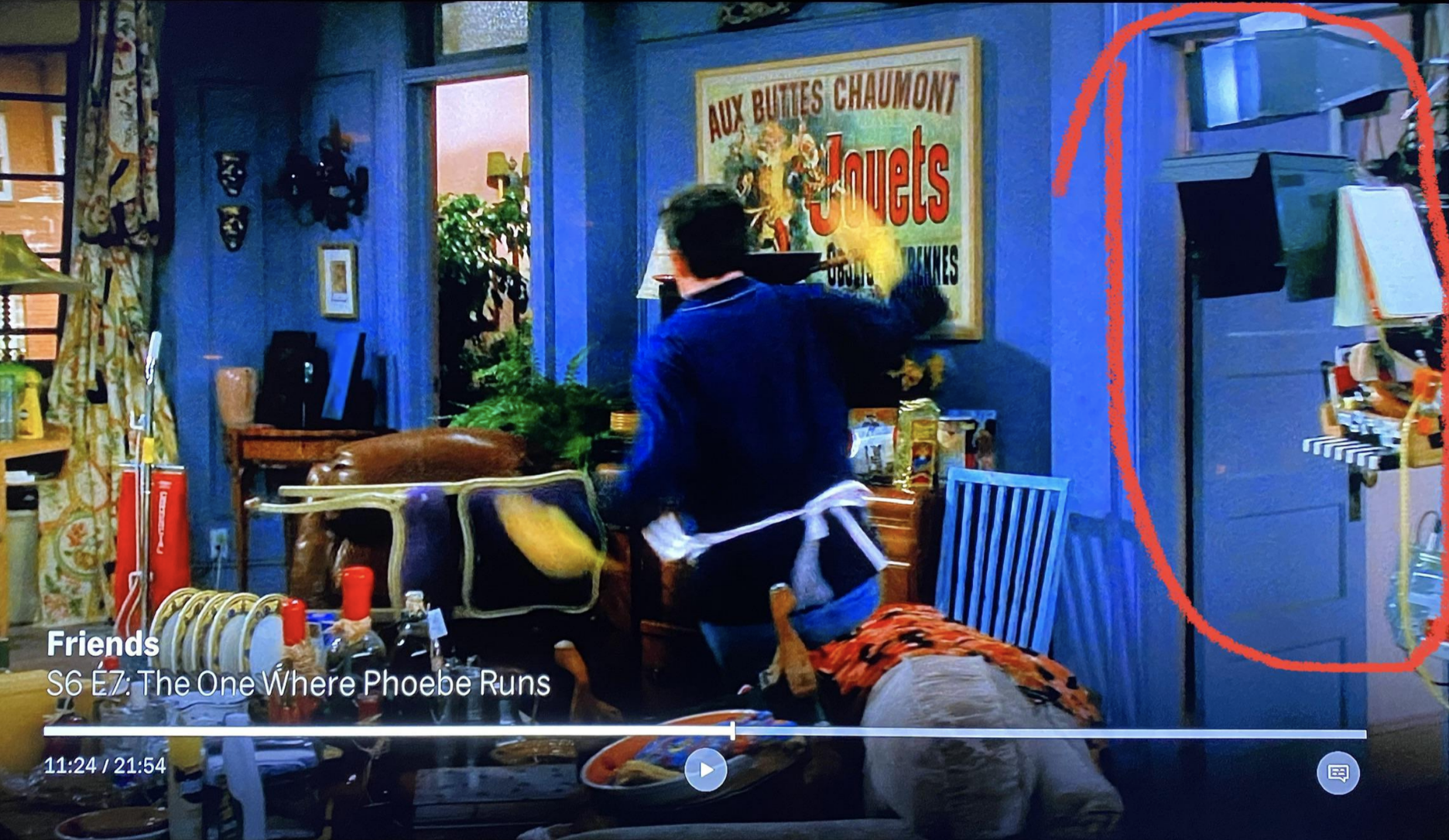 A camera in the shot in an episode of &quot;Friends&quot;