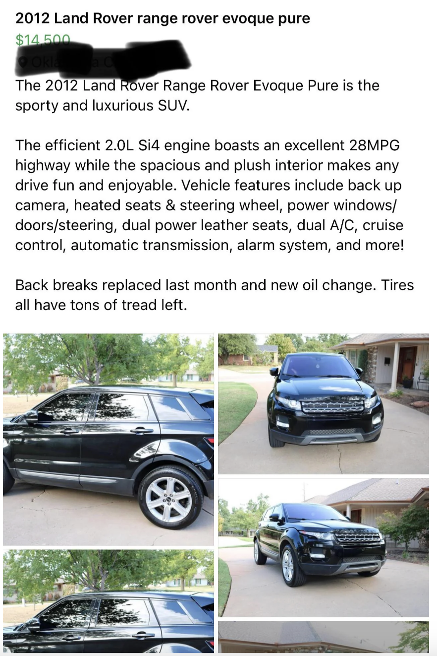 A car for sale