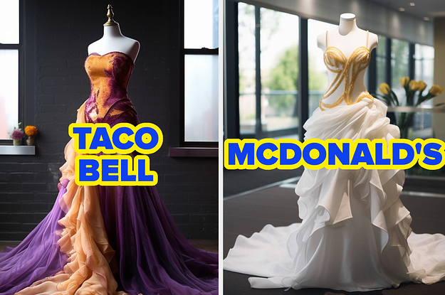 AI Photos Of Fast Food Wedding Dresses