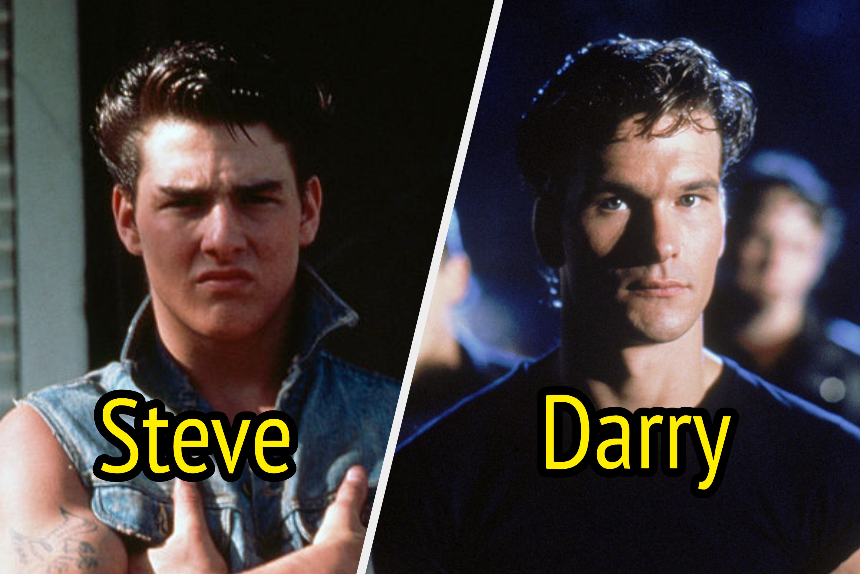 Tom Cruise and Patrick Swayze in "The Outsiders."