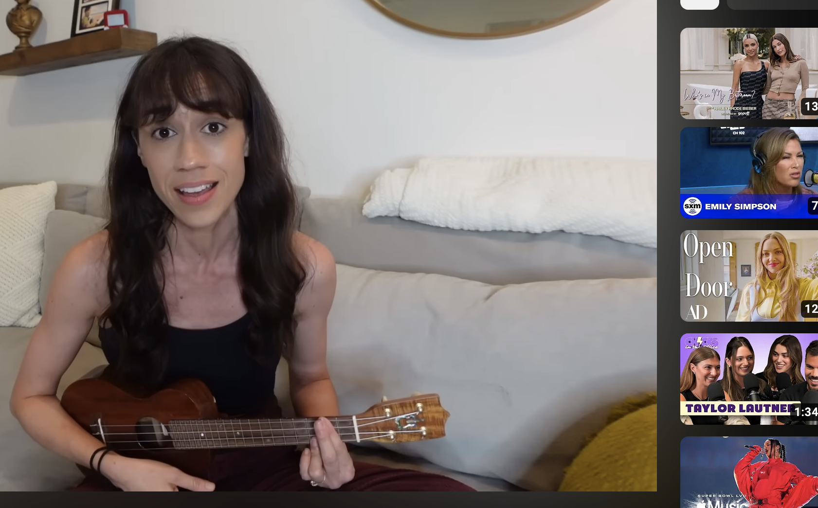 Colleen with her ukulele
