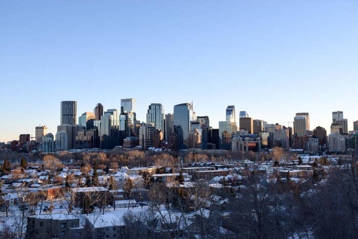 The city skyline of Calgary, Alberta, Canada.