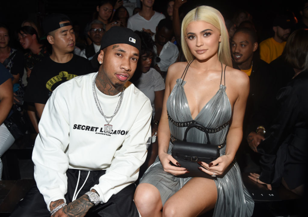 Tyga and Kylie sitting together