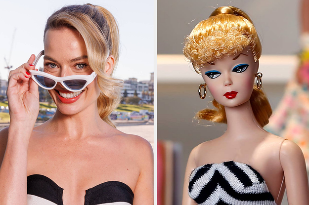 Margot Robbie Paid Tribute To The First Barbie Doll With Her Latest "Barbie" Press Look And It's Perfect