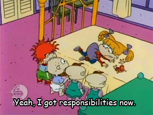Angelica saying &quot;yeah i got responsibilities now&quot; to the other rugrats