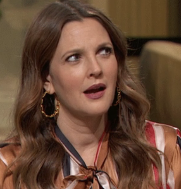 Drew Barrymore confused face