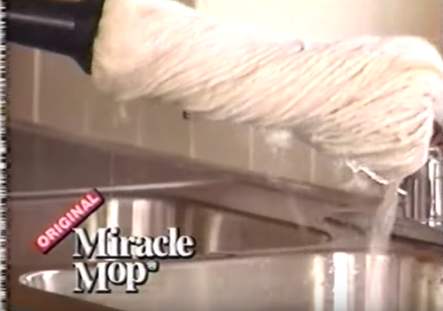 Close-up of a Miracle Mop ad