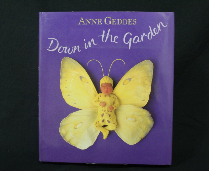 Close-up of Anne Geddes&#x27;s &quot;Down in the Garden&quot; book cover