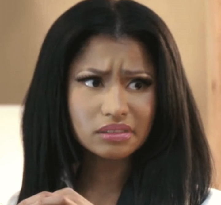 Nicki Minaj concerned face