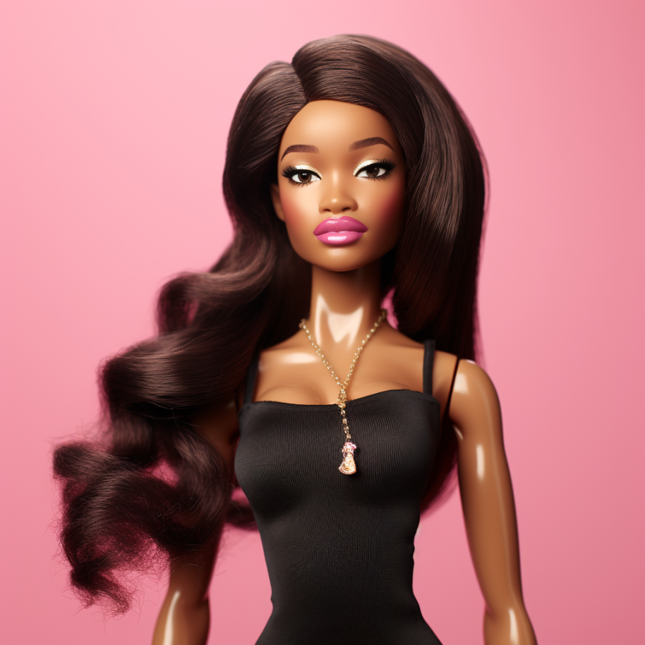 Premium AI Image | cute barbie doll with pink outfit