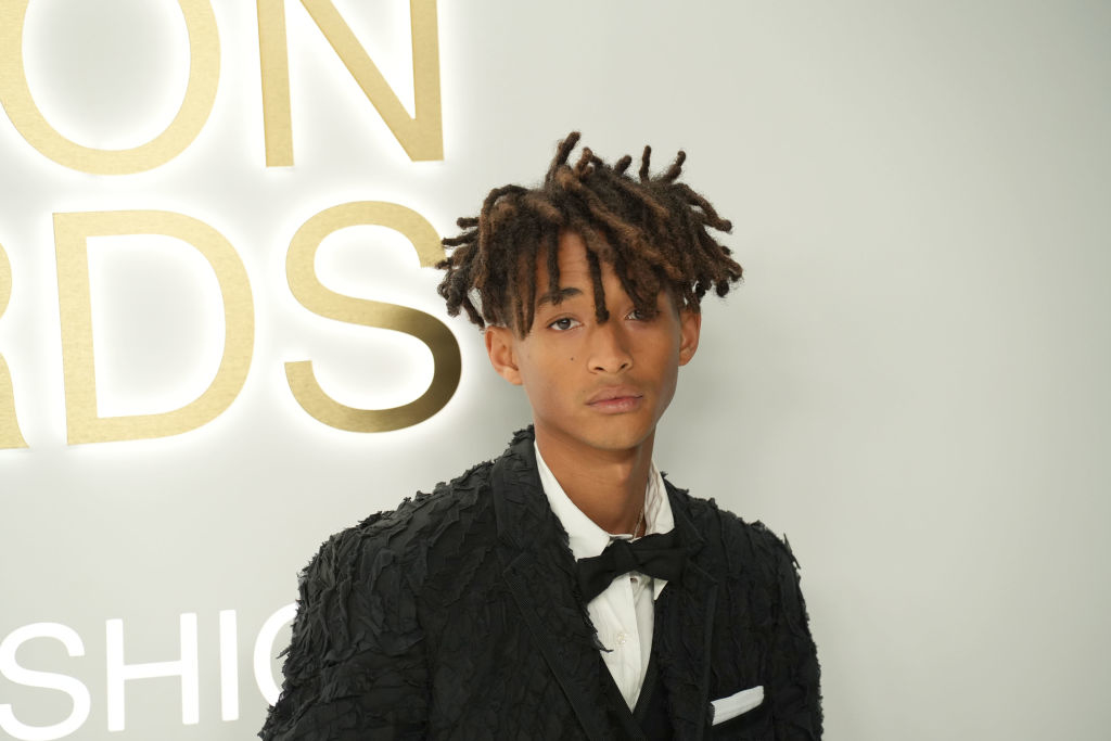 Close-up of Jaden wearing a bow tie