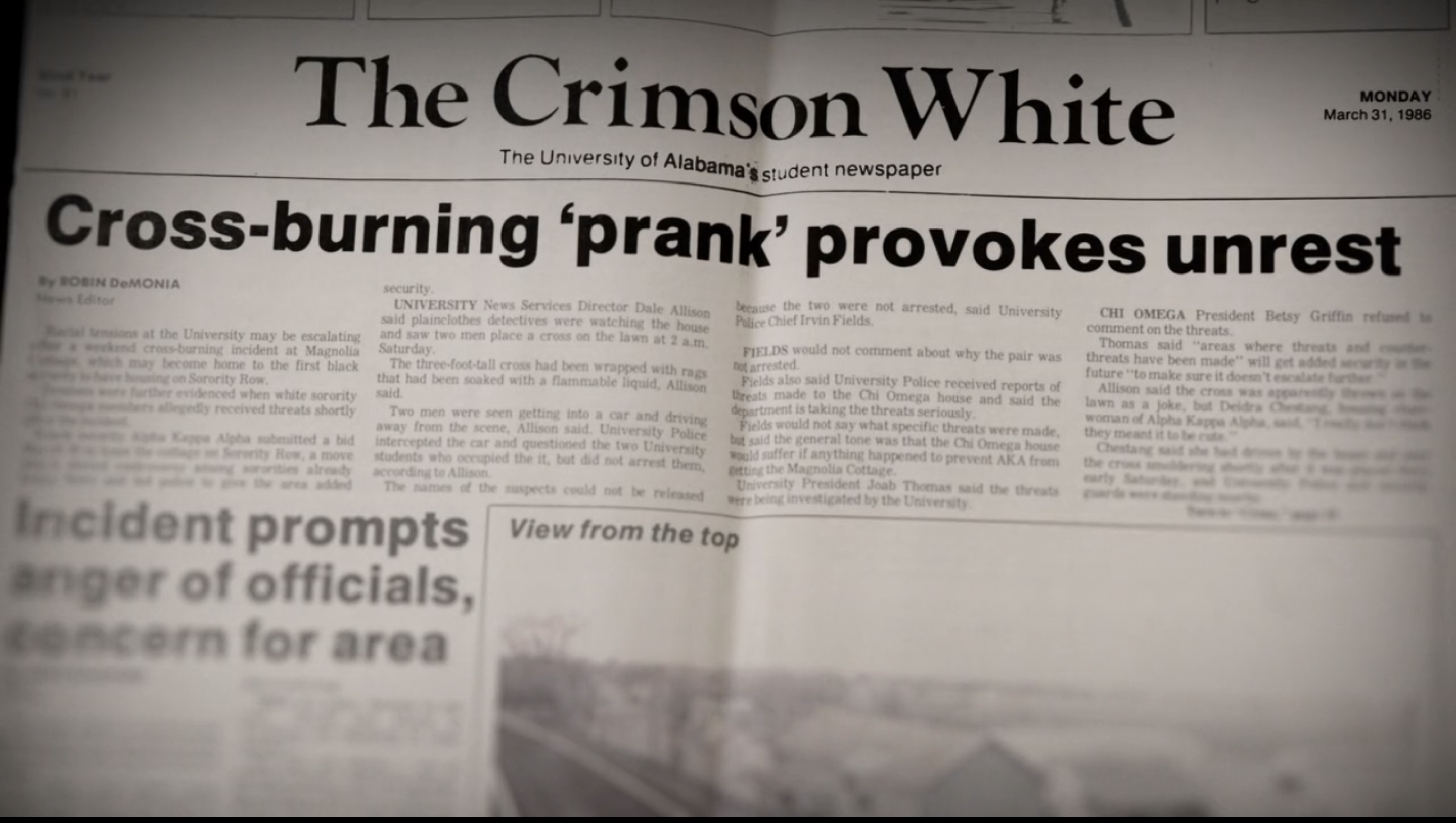 "Cross-burning 'prank' provokes unrest"