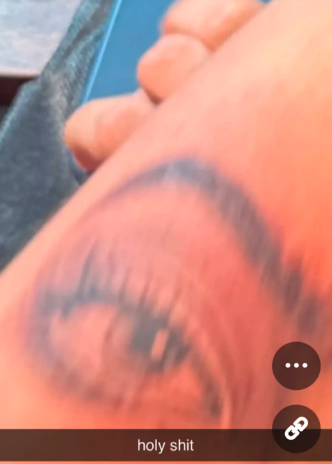 closeup of the tattoo