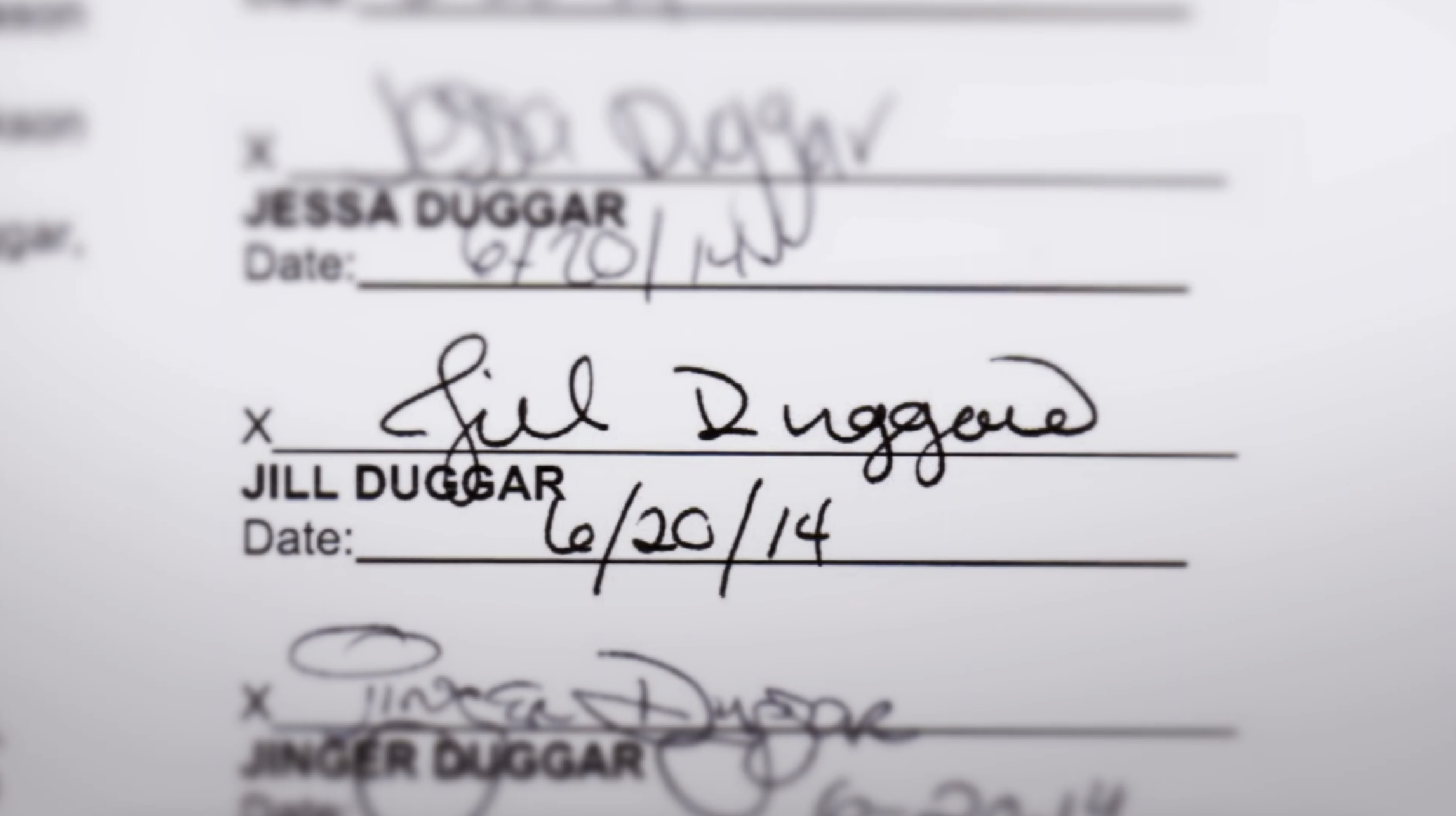 Closeup of Jill&#x27;s signature on a contract