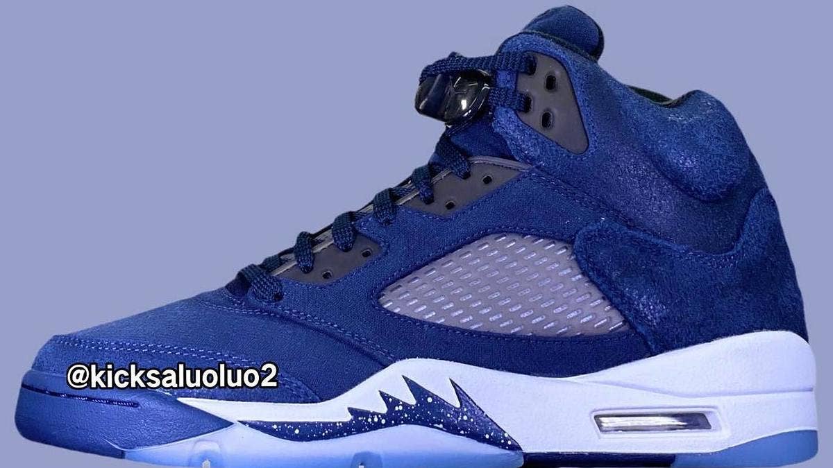 A new 'Georgetown' colorway of the Air Jordan 5 is reportedly releasing in November 2023. Click here for the shoe's purported release details.