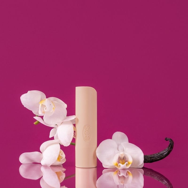 A lip balm with with vanilla plants