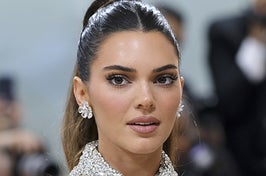 Kendall Jenner poses for a photo at the Met Gala