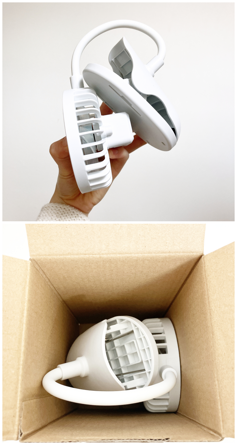 DAISO（ダイソー）のおすすめ便利グッズ「ミニファン（フレキシブルネック、クリップ付）」