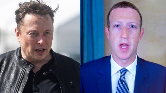 elon musk and mark zuckerberg are pictured