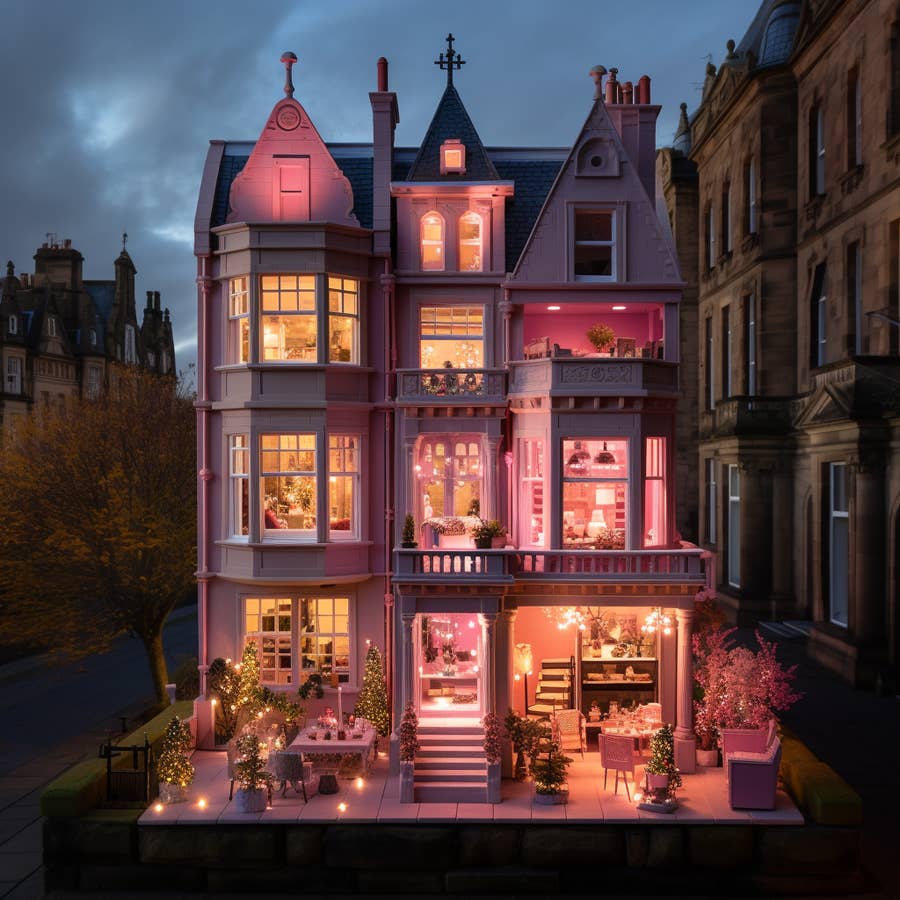 And here's Barbie's dream house from the movie vs. the dream house you can  build IRL: in 2023