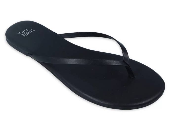 black thong flip flop sandals