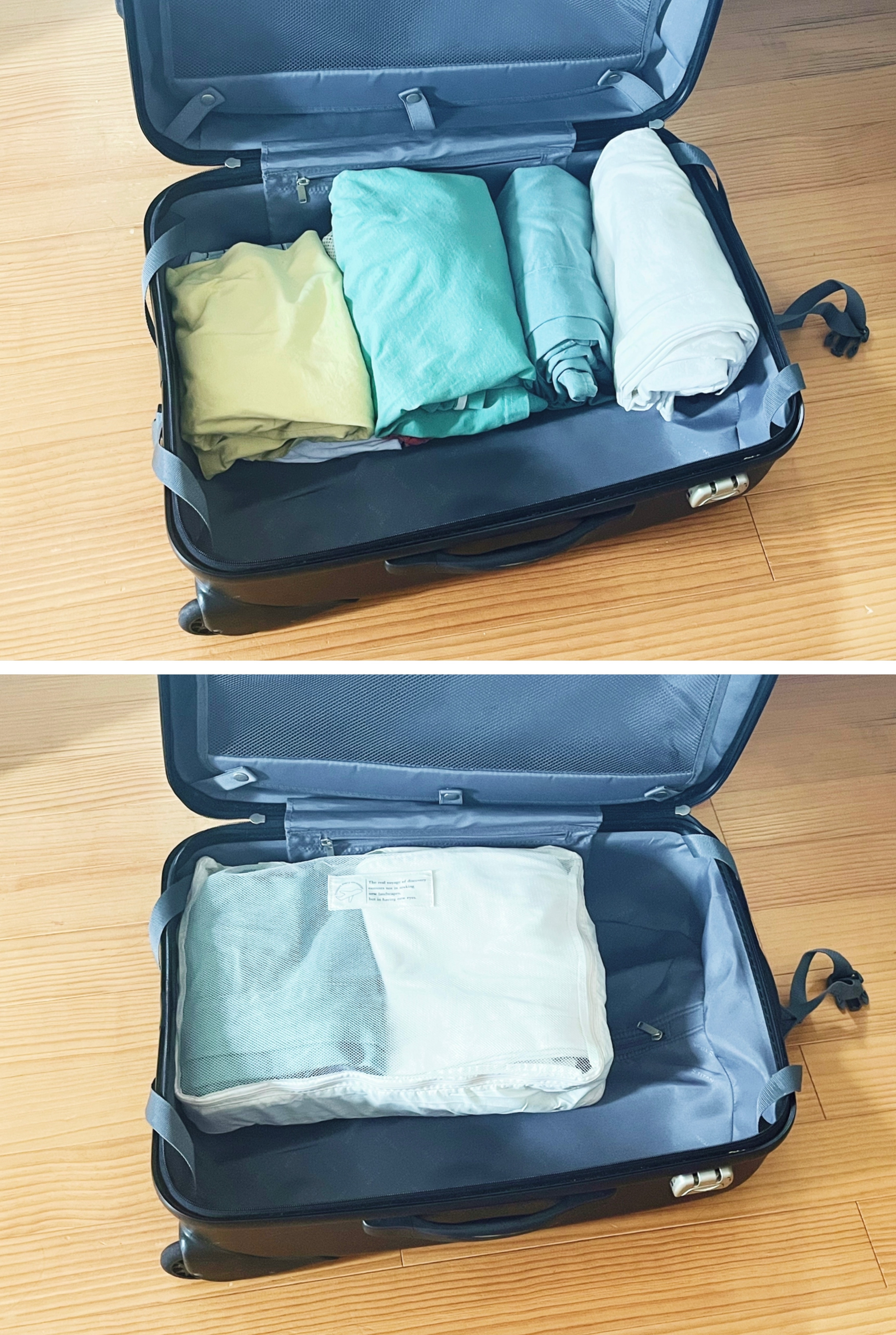 3COINSのおすすめの旅行アイテム「【JTB】衣類圧縮バッグ：大サイズ」