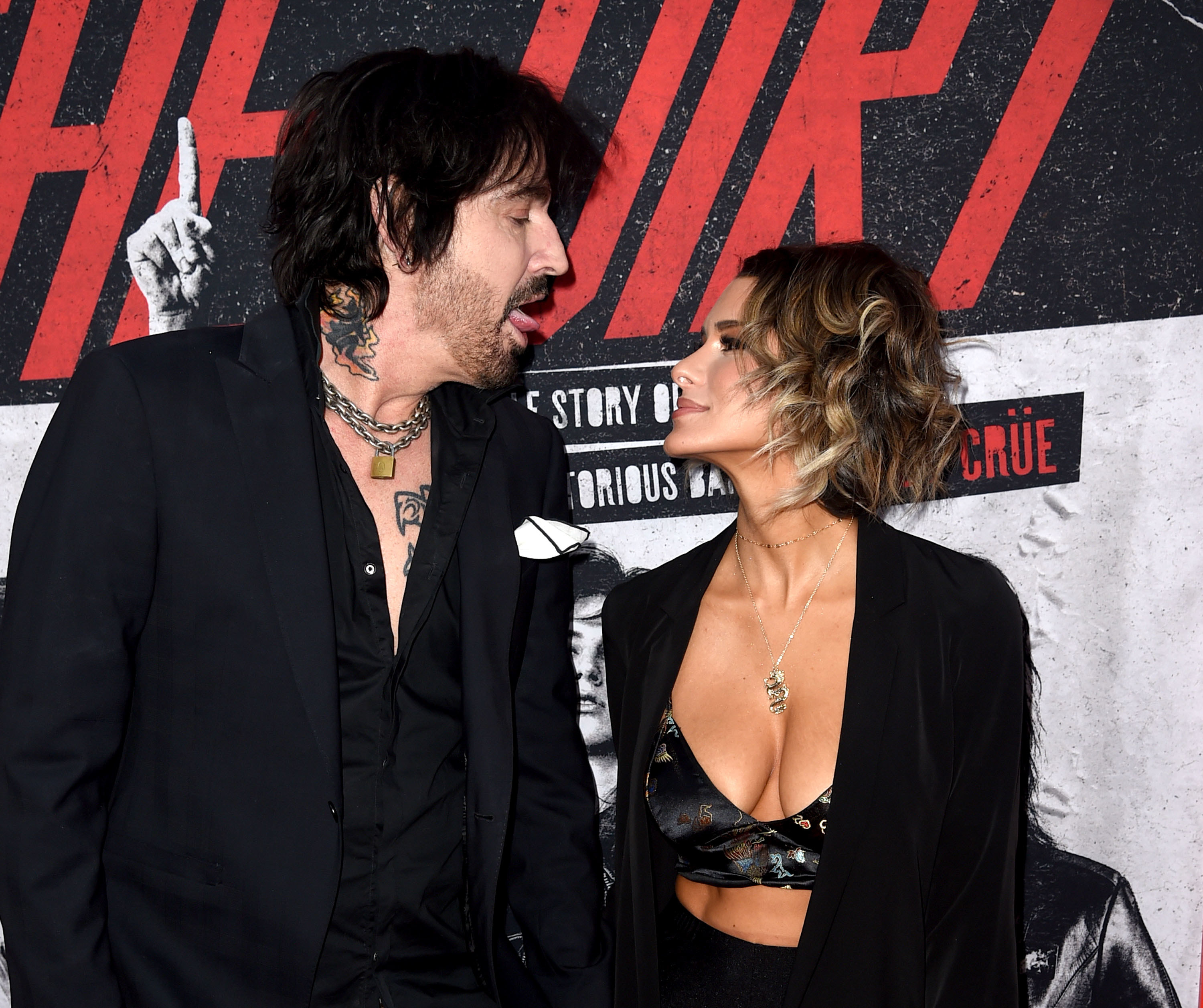 Closeup of Tommy Lee and Brittany Furlan