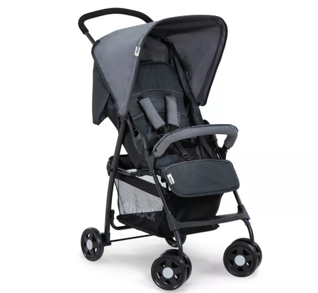 A folding stroller is light and easy to pack