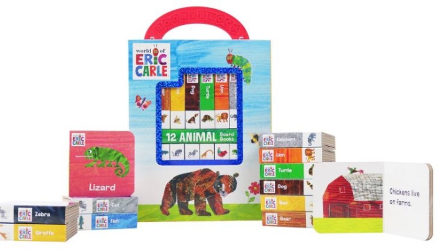 A series of animal board books that fit nicely into a travel case