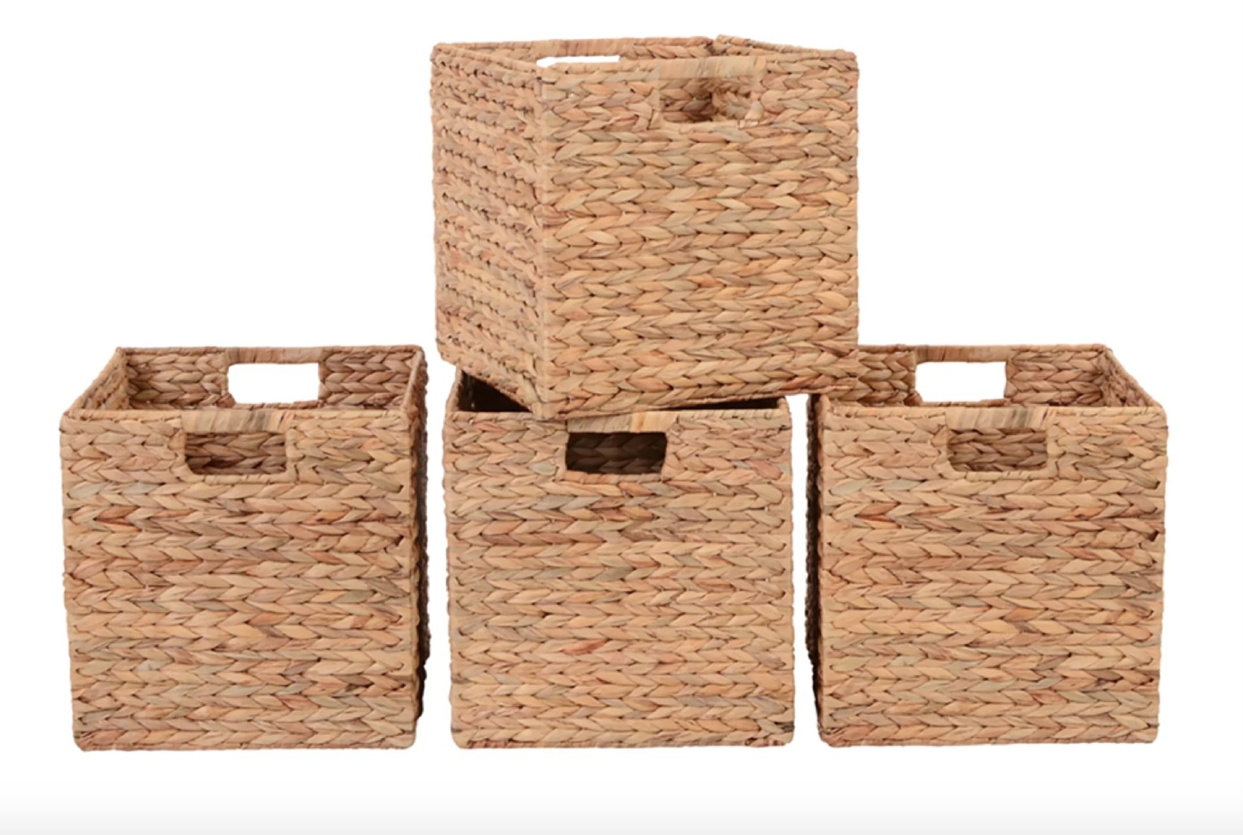 four woven baskets
