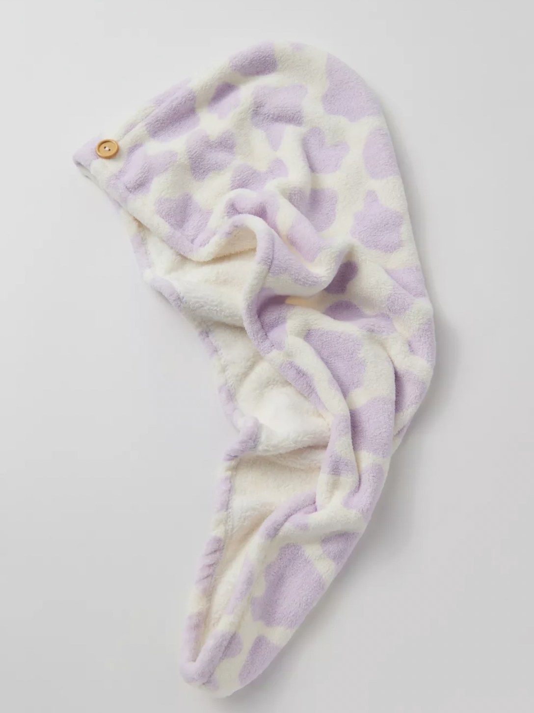 purple and white quick-dry microfiber hair towel