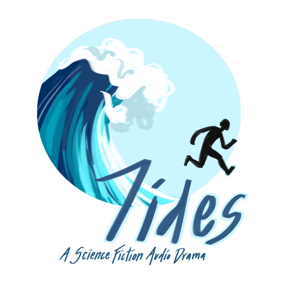 photo of the title card where a man is running on a wave of water