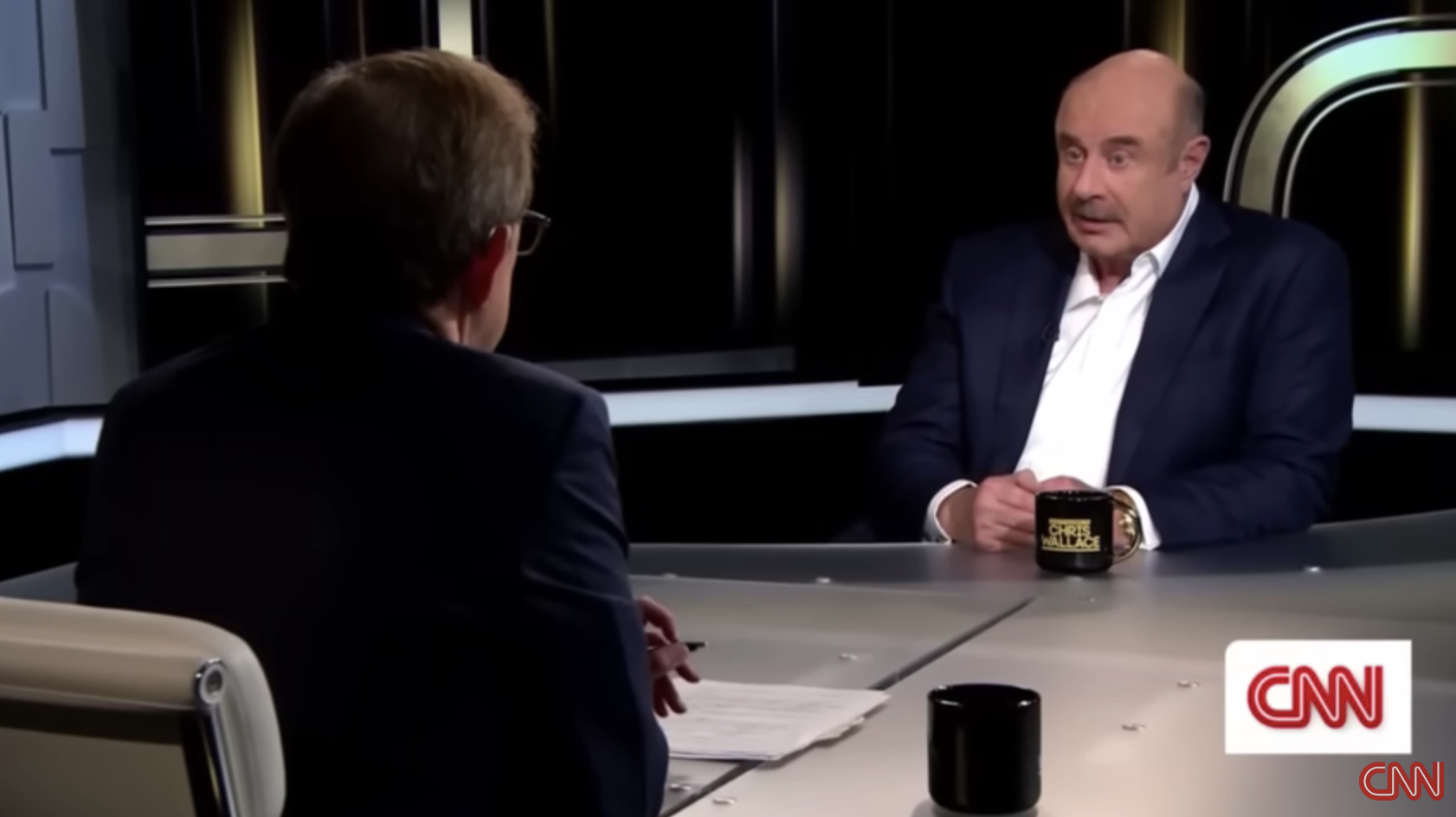 Dr. Phil being interviewed