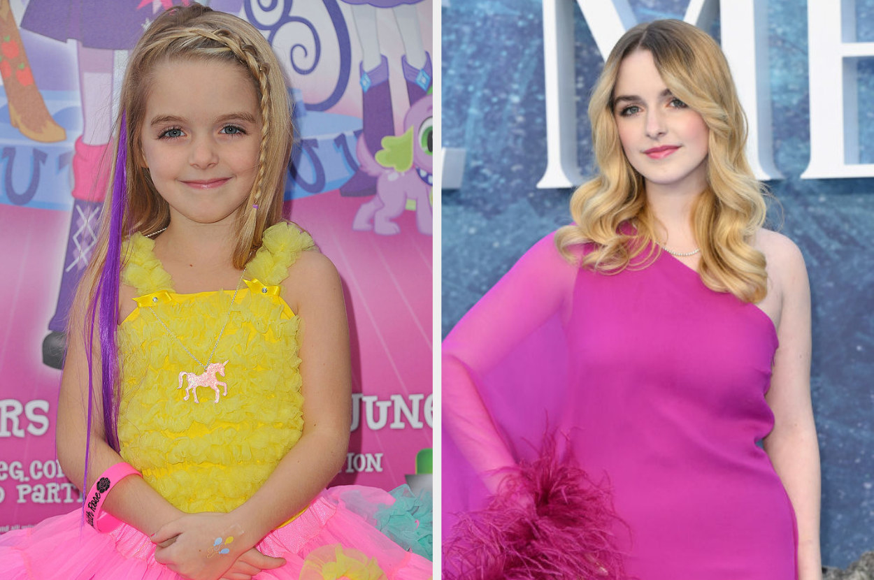 Side-by-side of Mckenna Grace then and now