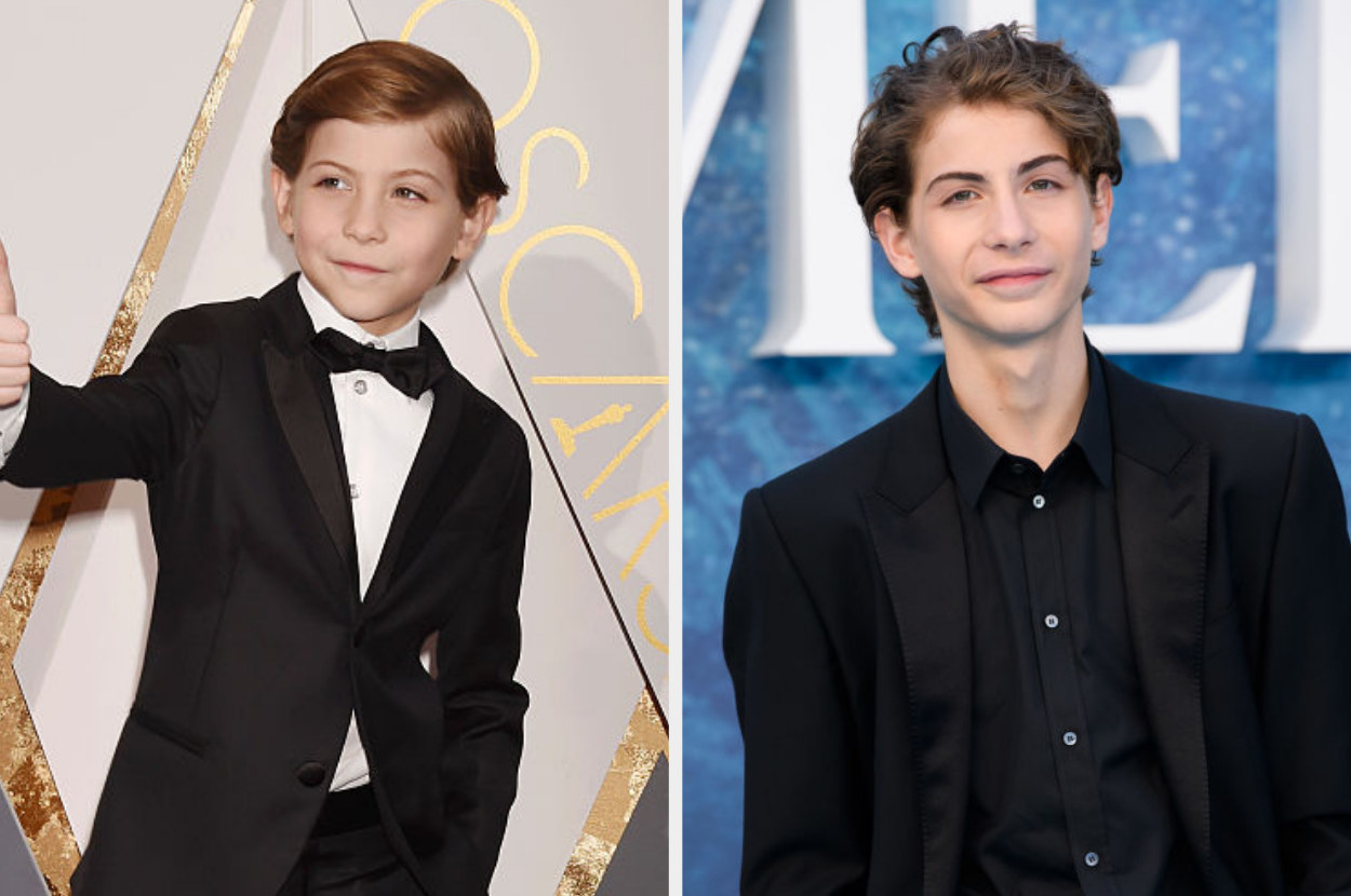 Side-by-side of Jacob Tremblay then vs. now