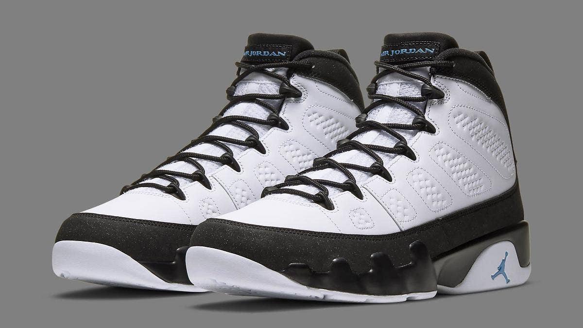 The Air Jordan 9 'University Blue' is slated to release in full-family sizing in December 2020. Click here for the launch details.