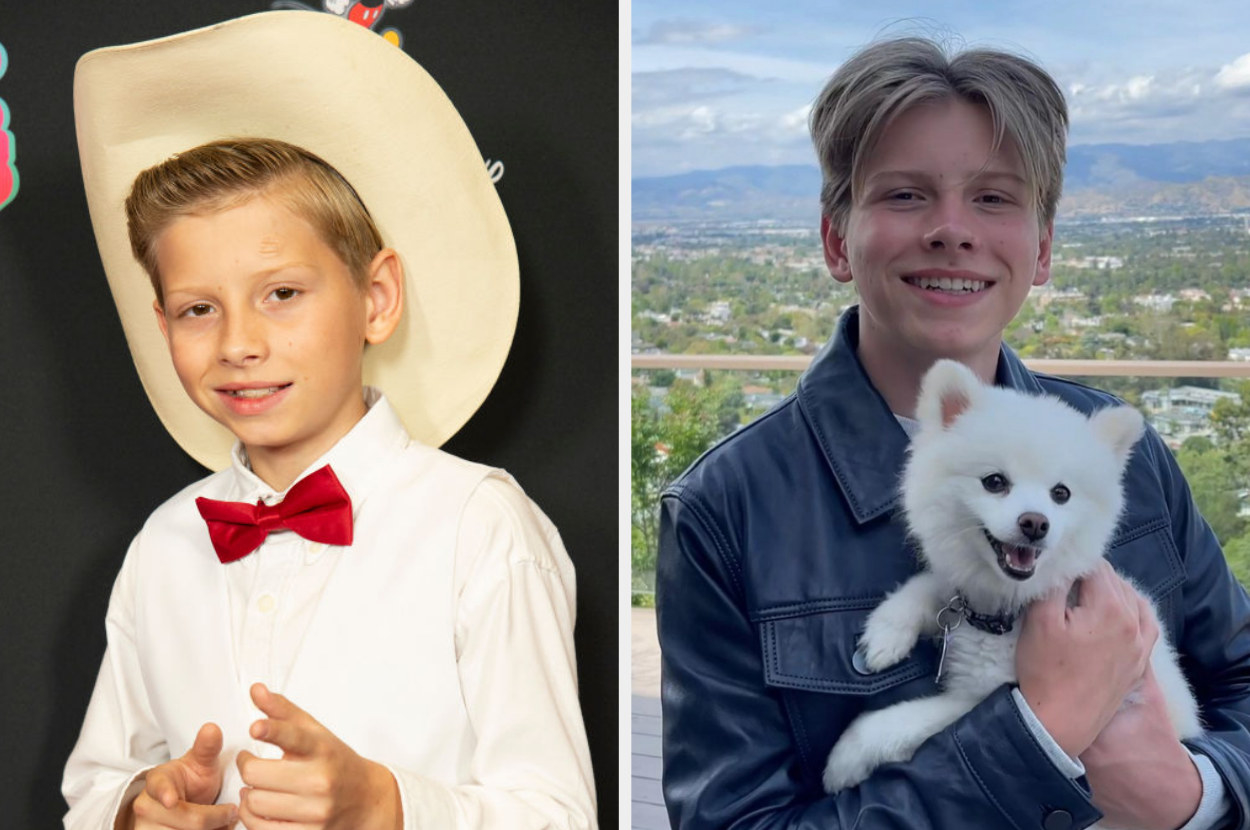 Side-by-side of Mason Ramsey then vs. now