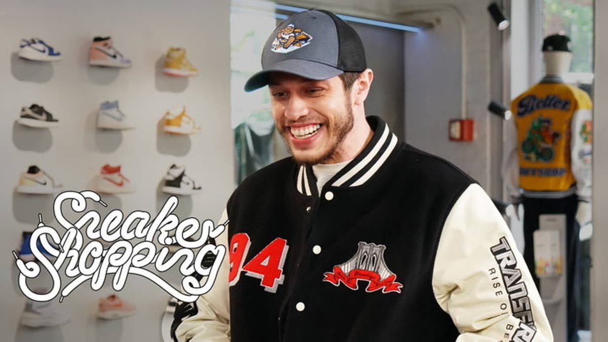 Pete Davidson returns to go Sneaker Shopping with Complex's Joe La Puma at Concepts in New York City and talks about wearing brands like Hoka, Salomon, and New